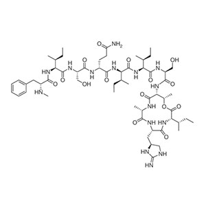 Structure chimique de la teixobactine