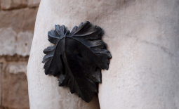 Feuille cachant le sexe d'une statue
