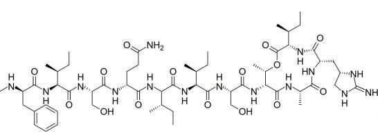 Structure de la teixobactine