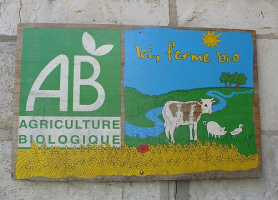 Enseigne de ferme agriculture biologique