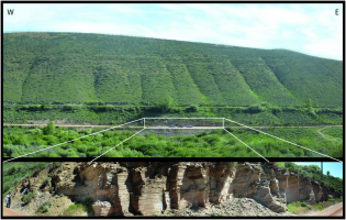 Le gisement paléontologique de Paris Canyon (SE Idaho, USA), photographié lors de la mission de terrain 2015