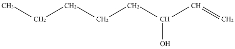 Formule chimique développée de l'oct-1-èn-3-ol