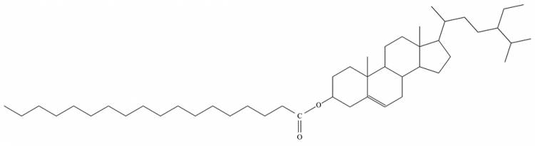 Structure du stéarate de sitostéryl, un exemple de phytostérol estérifié