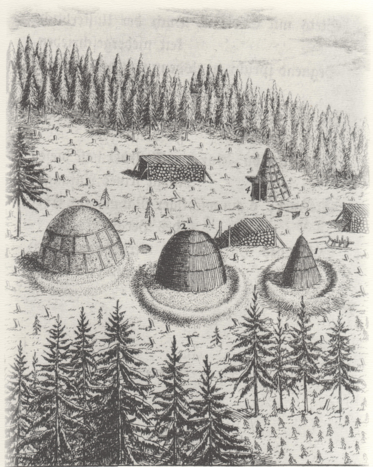 Illustration de l’activité de charbonnage dans le Harz (Allemagne) au 18e siècle