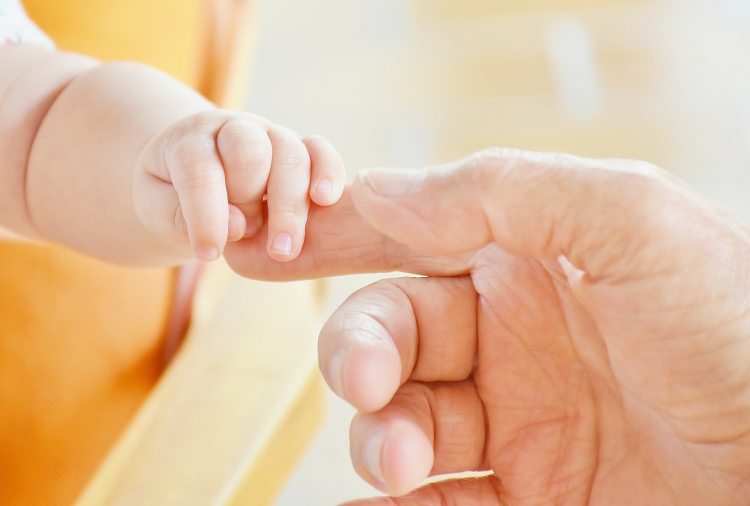 Mains bébé et parent