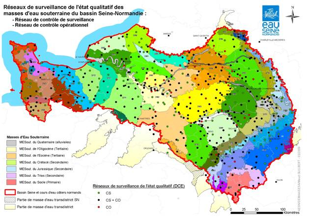 Carte de la qualité de l'eau