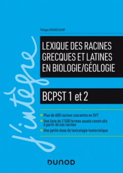 Couverture - Lexique des racines grecques et latines en biologie/géologie