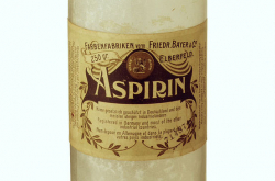 Bouteille contenant de l'Aspirin, 1899, archives Bayer